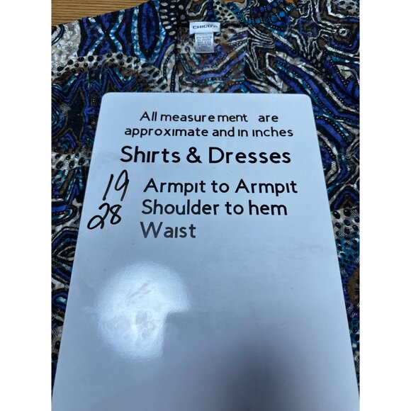 Chicos Open Front Sheer Lightweight 3/4 Sleeve Cardigan Size 1 US M - Picture 8 of 8